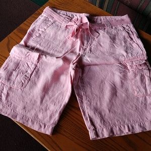 Gap linen shorts, pink, size 6